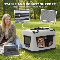 Soft-Sided Pet Carrier Bag, Portable Travel, Light Grey Dog Bike Trailers & Strollers at Gallery Canada