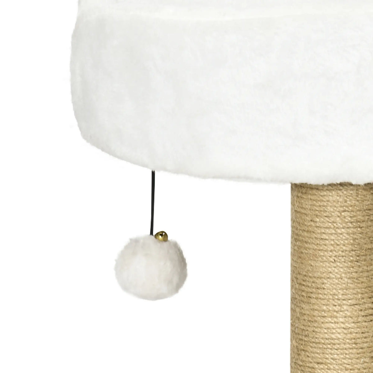 Small Cat Tower Condo, Jute Scratching Posts, Top Perch, Dangling Balls, White Cat Trees at Gallery Canada