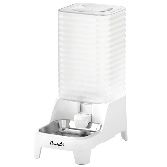 8L Gravity Dog Water Dispenser, Stainless Steel Bowl, BPA-Free Dog Bowls White at Gallery Canada