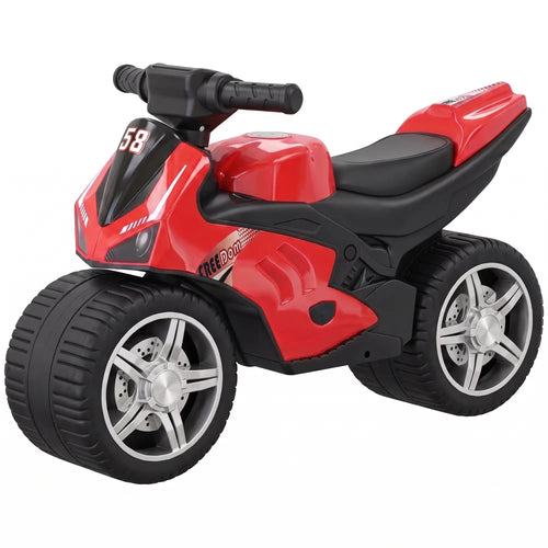 Balance Bike with Music, Wide Tires, Red