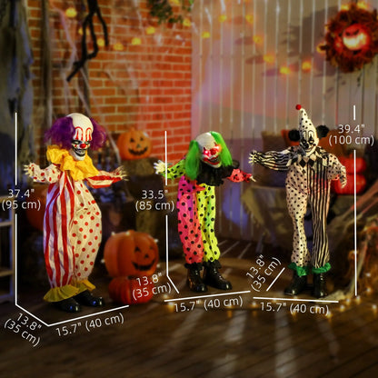 Life Size Animated Clown, Sound Activated, Red Halloween Decorations at Gallery Canada