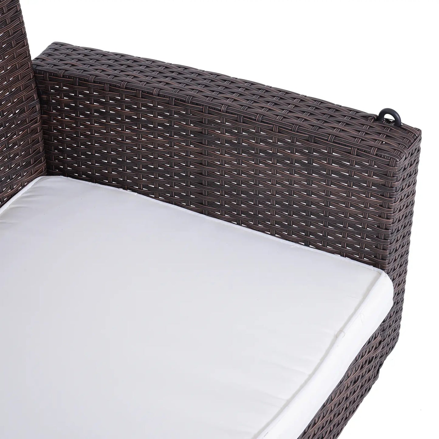 2-Person Patio Swing, Outdoor Rattan Hanging Bench with Cushion, 7.2 ft, Beige Hanging Porch Swings at Gallery Canada