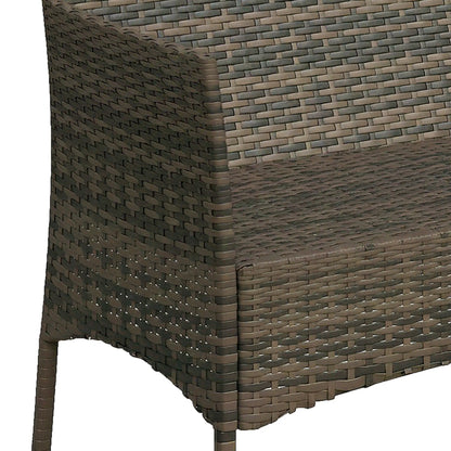4-Piece Wicker Patio Furniture Set, Glass Coffee Table, Navy Blue Patio Furniture Sets at Gallery Canada