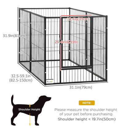 32.5" - 59" x 32" 6 Panel Dog Playpen, Heavy Duty, Indoor Outdoor Houses, Kennels & Pens at Gallery Canada