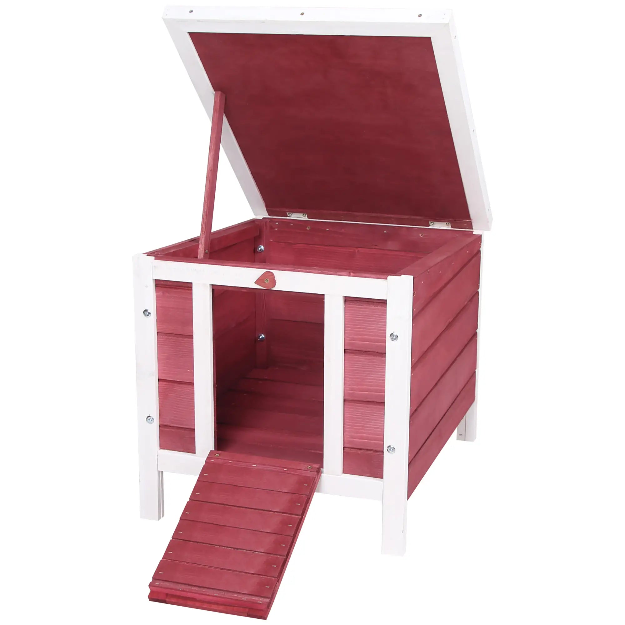 Wooden Rabbit Hutch, Bunny Cage, Outdoor Cat House, 20