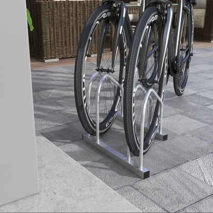 Adjustable 2-Bike Rack, Steel Stand, Garage Organizer, Silver Bike Parking Stands at Gallery Canada