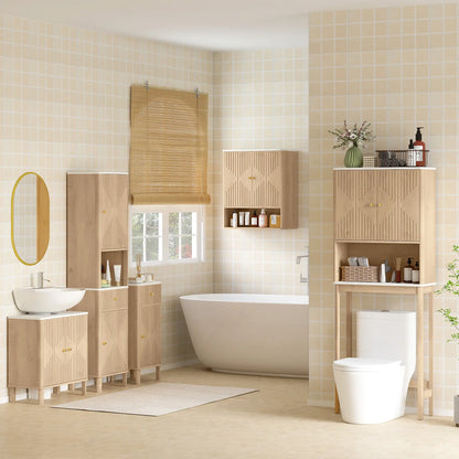 Wall Mounted Medicine Cabinet, Adjustable Shelf, Oak, Marble Top Bathroom Cabinets at Gallery Canada