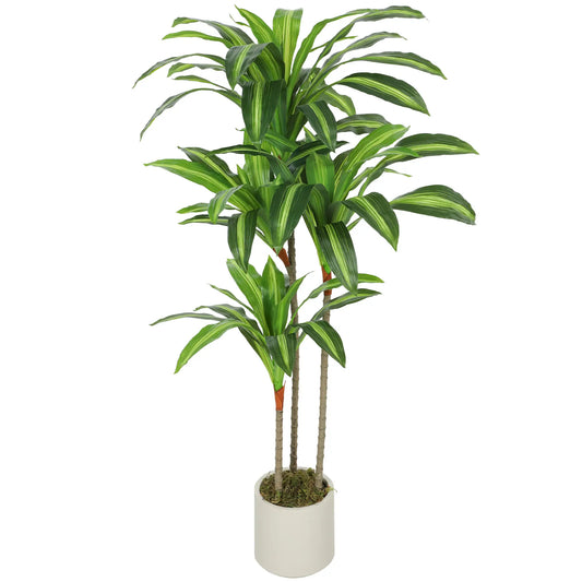 4FT Dracaena Artificial Plant, Bendable Trunks, Green Artificial Trees Green at Gallery Canada