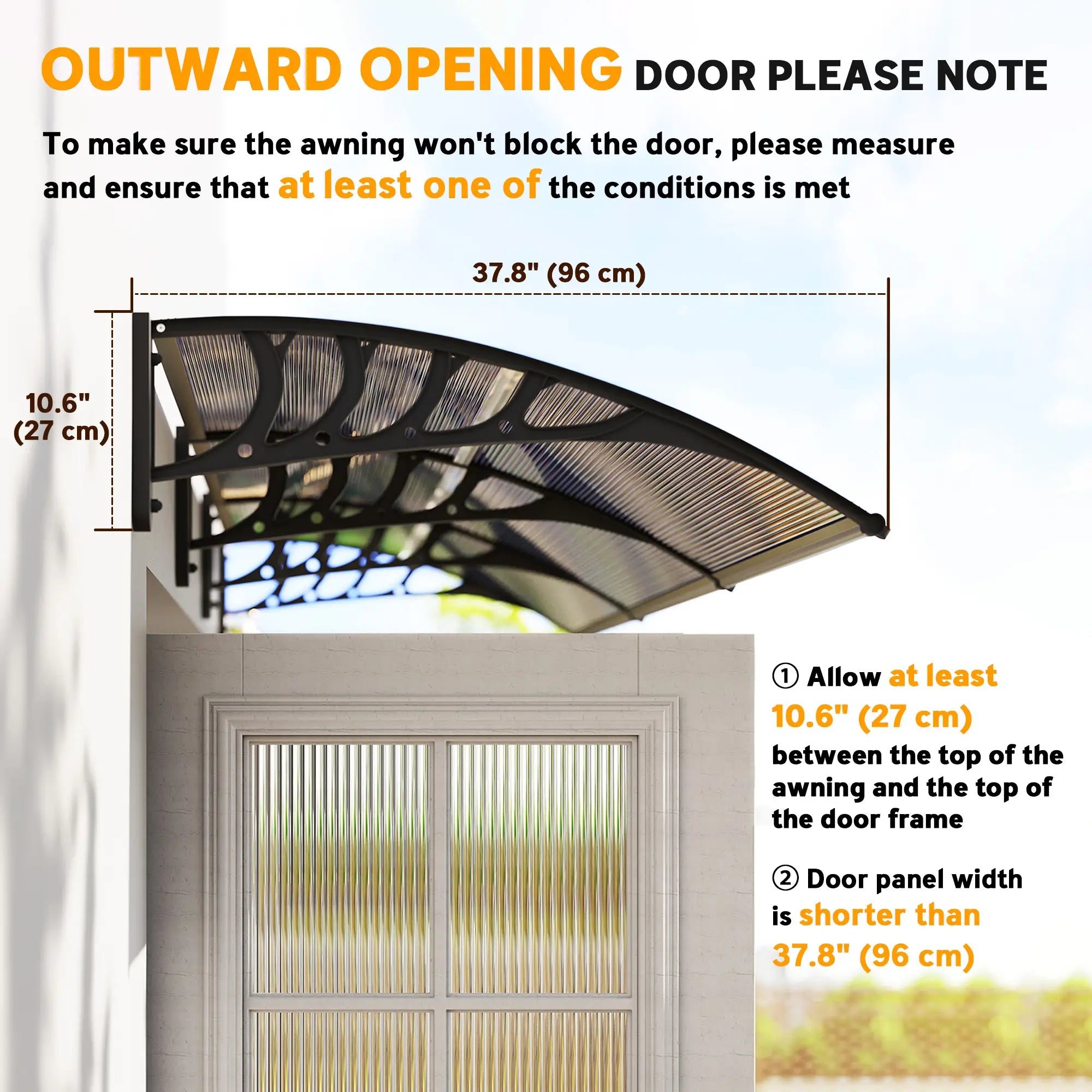 Awning Door Canopy, 119.3