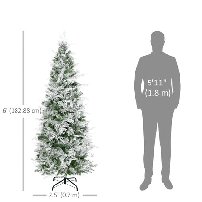 6 Feet Artificial Christmas Tree, 517 Cypress Branches, Auto Open, Green Pencil Christmas Trees at Gallery Canada