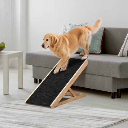 Foldable Dog Ramp for Bed Couch, Height Adjustable, Non Slip Carpeted Surface Dog Stairs at Gallery Canada