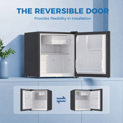 1.62 Cu Ft Single Door Mini Fridge With Freezer, Black Small Kitchen Appliances at Gallery Canada