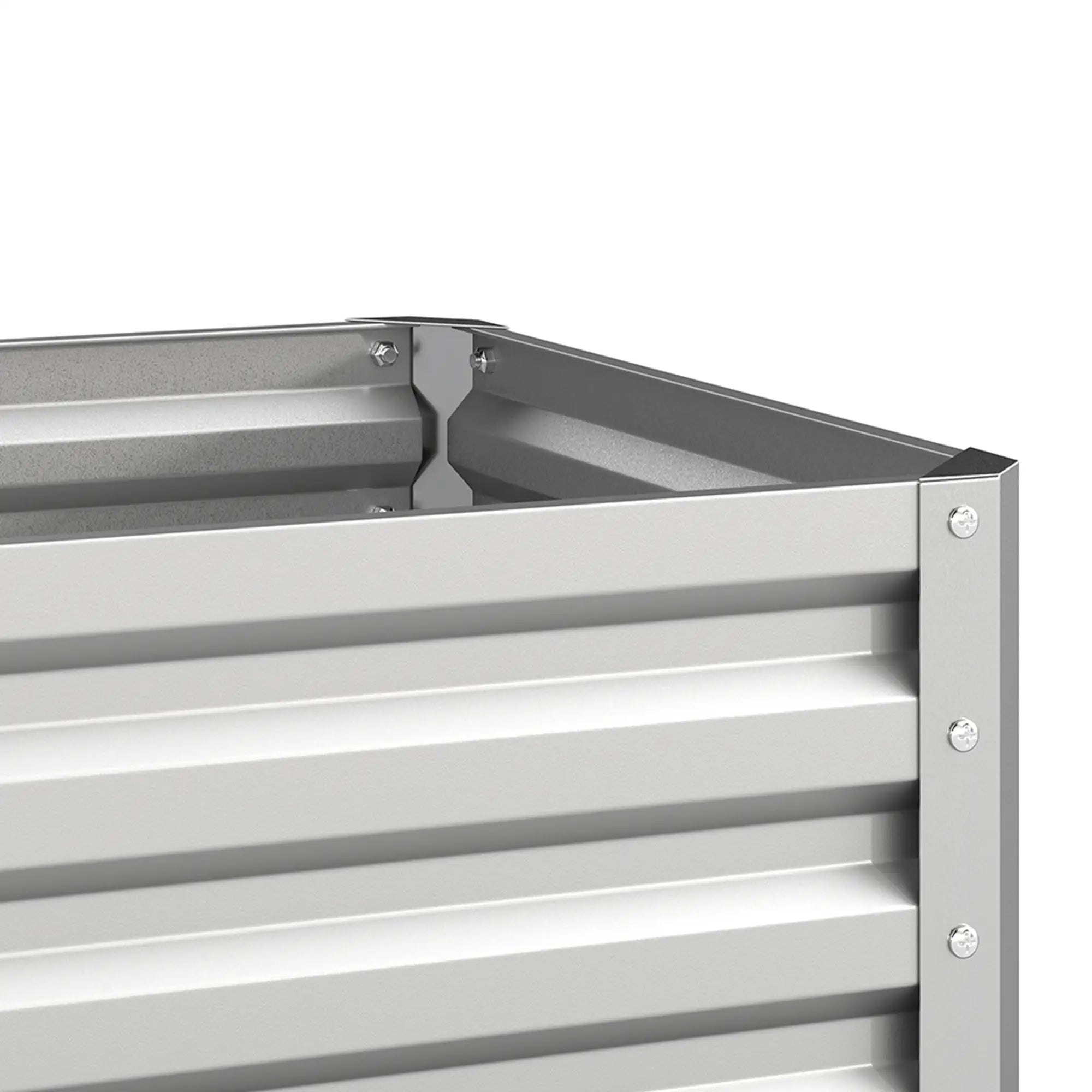 2' x 2' x 1' Raised Garden Bed, Galvanised Steel Frame, Vegetables, Flowers, Herbs, Silver Raised Garden Beds at Gallery Canada