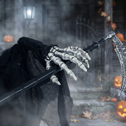6FT Animated Grim Reaper Halloween Decorations, Sound, LED Eyes Halloween Decorations at Gallery Canada