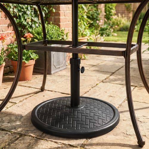 31lbs Concrete Umbrella Base, Round Outdoor Stand, Black
