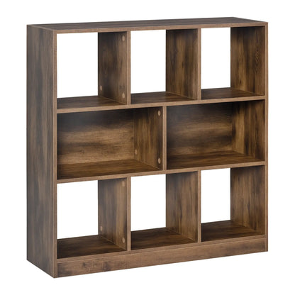 3-Tier Storage Shelf, Bookcase Display Rack, Rustic Brown Small Bookshelves Rustic Brown at Gallery Canada