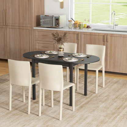 Solid Wood Drop Leaf Kitchen Table, Folding Dining Table, Black Bar Tables & Dining Tables at Gallery Canada