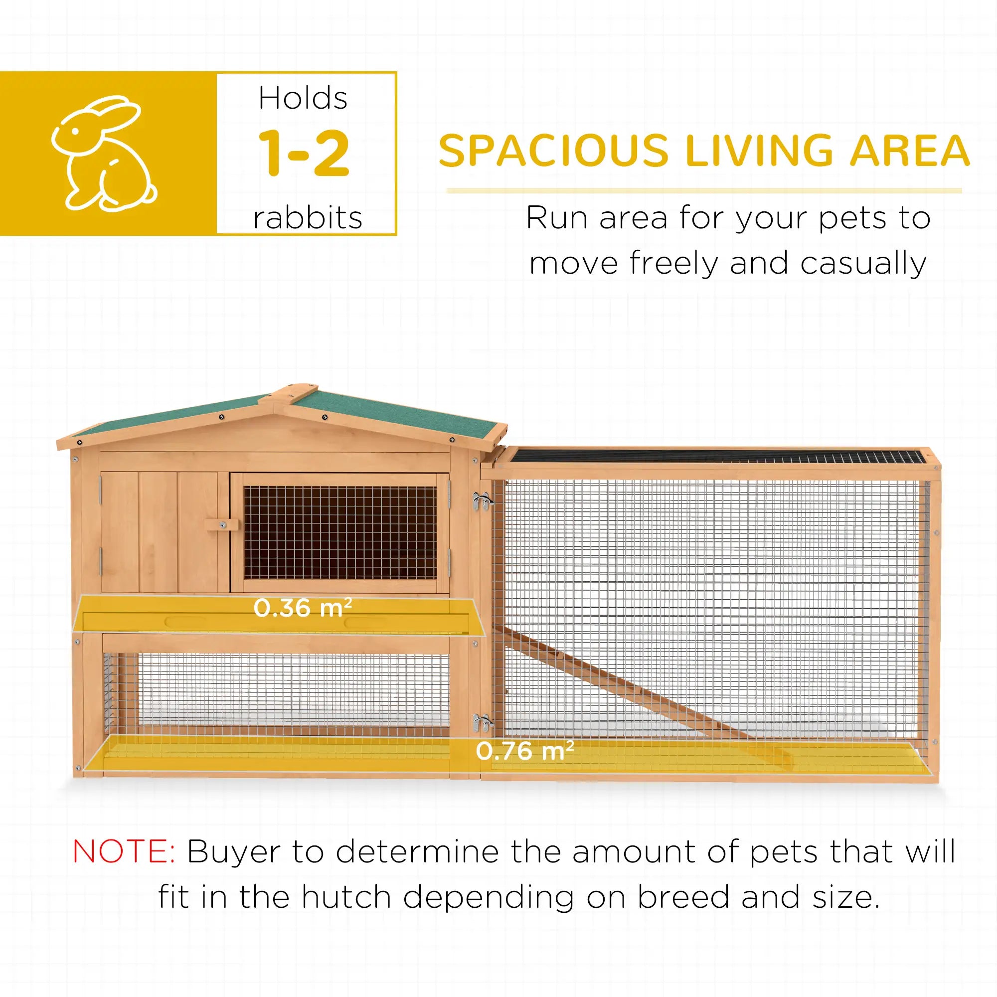 Wooden Rabbit Hutch, Bunny House Chicken Coop with Run Rabbit Hutch at Gallery Canada