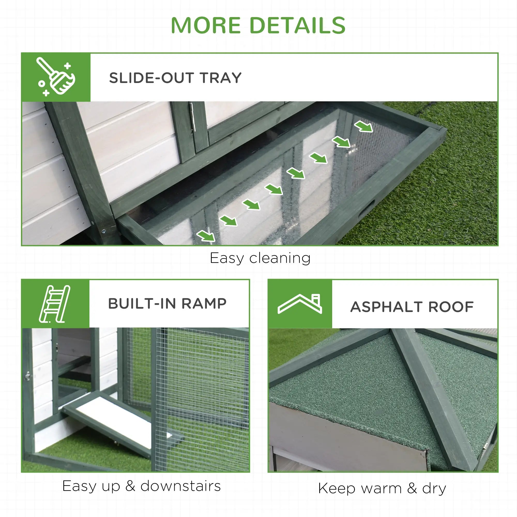 77 Chicken Coop, Rabbit Hutch, Poultry Cage, Outdoor, Green Chicken Coops at Gallery Canada