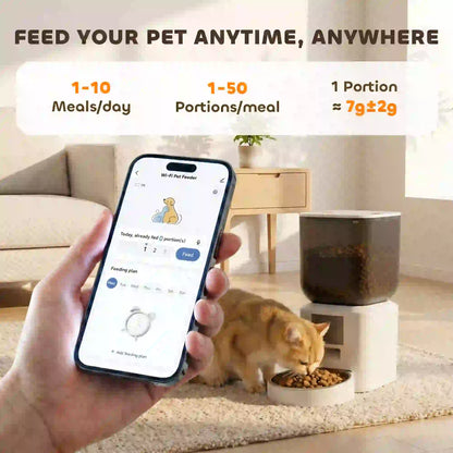 Automatic Cat Feeder With Camera, 2.4G WiFi, 8L, Dual Power Dog Bowls at Gallery Canada