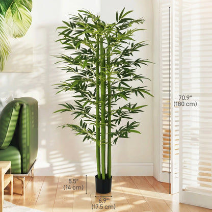 Indoor Fake Plants, Artificial Bamboo Tree with Adjustable Shape for Home Office Living Room Decor, Green Artificial Trees at Gallery Canada
