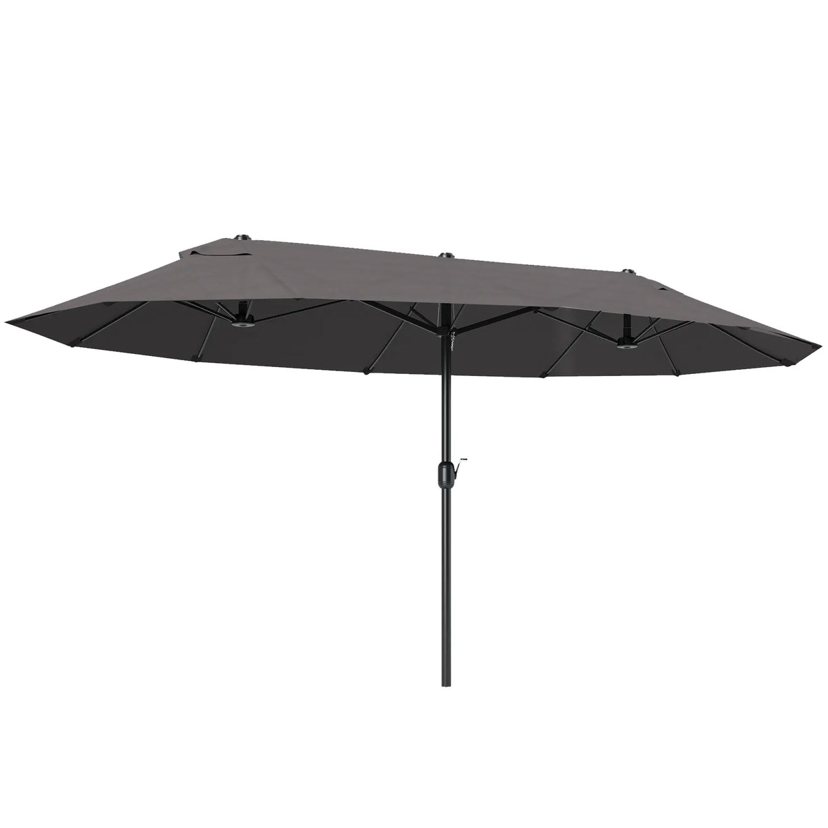 Double-Sided Patio Umbrella Sun Shade, Grey Sun Umbrellas Grey at Gallery Canada
