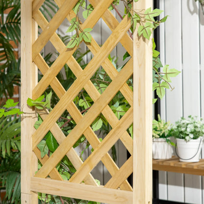 Wooden Garden Arch with Bench, Arbor Trellis for Climbing Plants, Natural Outdoor Benches at Gallery Canada