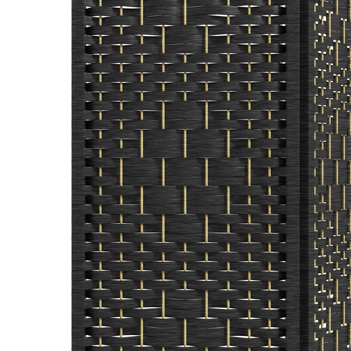 4 Panel Folding Room Divider, Portable Privacy Screen, Black Room Dividers at Gallery Canada
