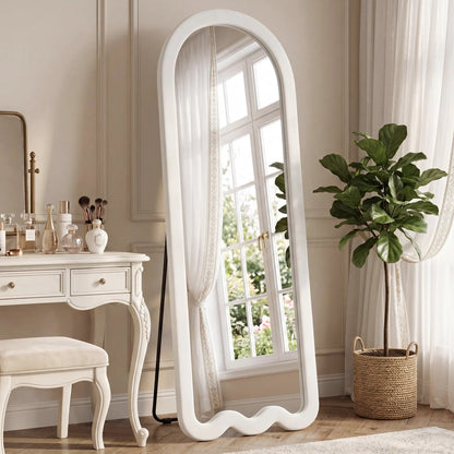 Full Length Mirror With Soft Padded Frame, White Full Length Mirrors at Gallery Canada