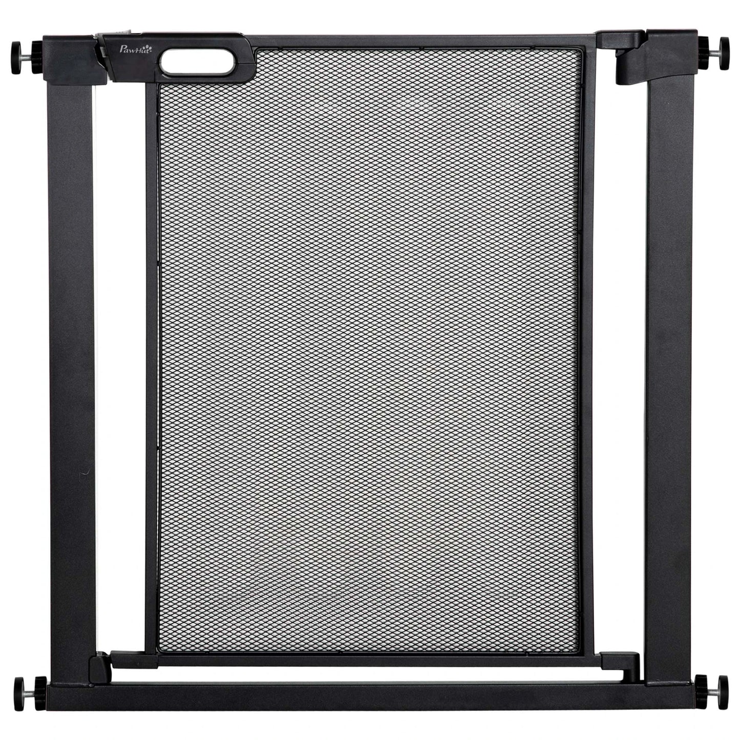 29.5"-32.3" Metal Pet Gate, Auto Closing Door, Double Locking, Black Houses, Kennels & Pens Black at Gallery Canada