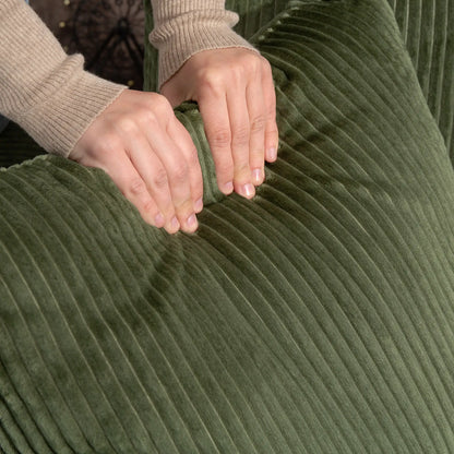 3 Seater Sofa, 83.5" Upholstered Couch, Pocket Spring, 2 Cushions, Green 3-Seater Sofas at Gallery Canada