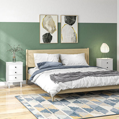 Two 3-Drawer Modern Bedside Tables, White Bedside Tables at Gallery Canada