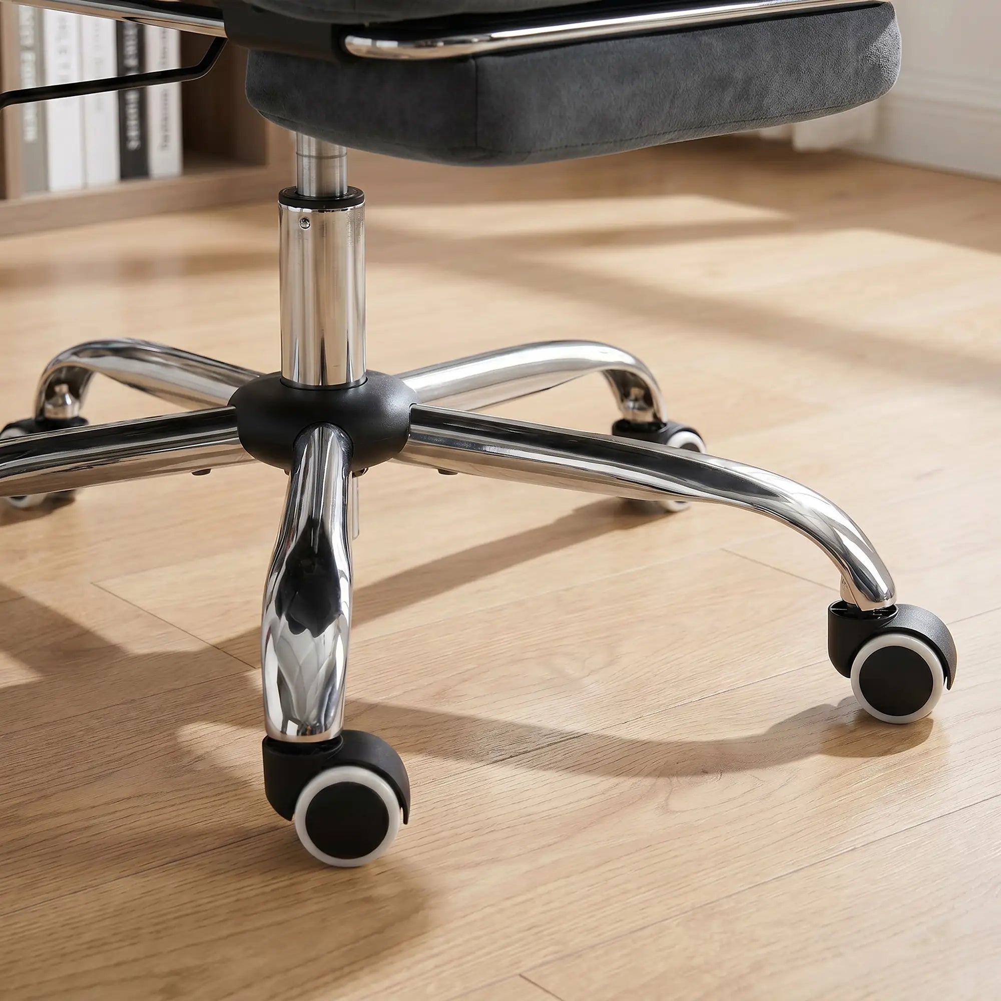 Ergonomic Reclining Office Chair W/ Foot Rest, Dark Grey Task Chairs at Gallery Canada