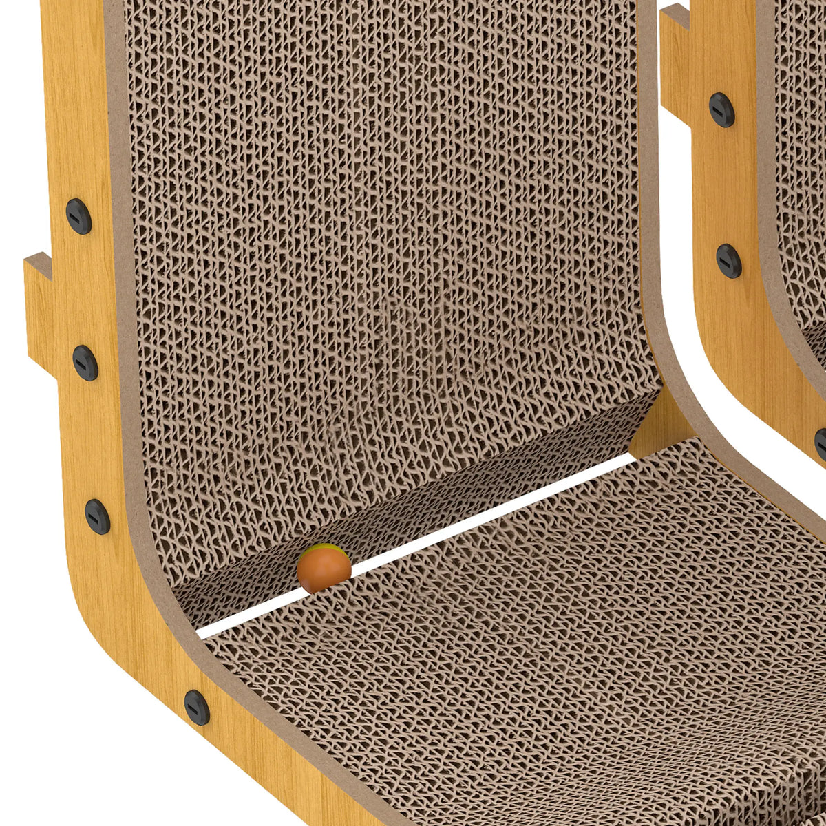 2PCS L-Shape Cat Scratching Board With 3 Toy Balls, Catnip, Black Cat Posts at Gallery Canada
