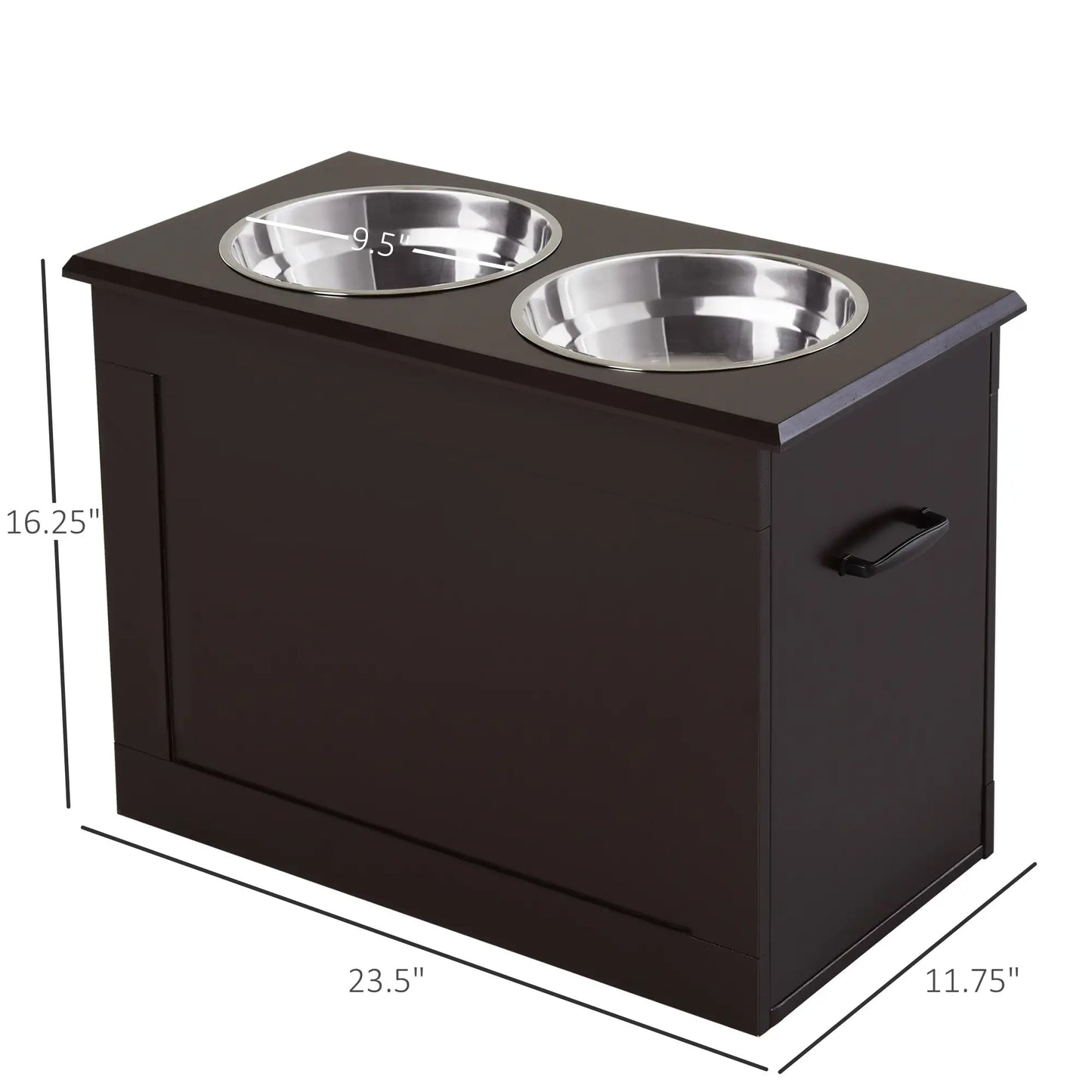 Elevated Dog Bowls, 2 Stainless Steel, Large Size, Coffee Dog Bowls at Gallery Canada