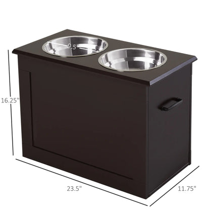 Elevated Dog Bowls, 2 Stainless Steel, Large Size, Coffee Dog Bowls at Gallery Canada