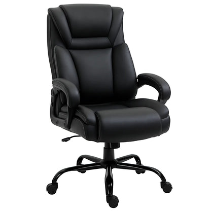 PU Leather Executive Office Chair, High Back, Adjustable Height, 400LBS, Black Executive & Manager Chairs Black at Gallery Canada