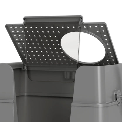 XL Stainless Litter Box With 100° Flip Top, Scoop, Dual Entry, Stainless Cat Litter Box Enclosures at Gallery Canada