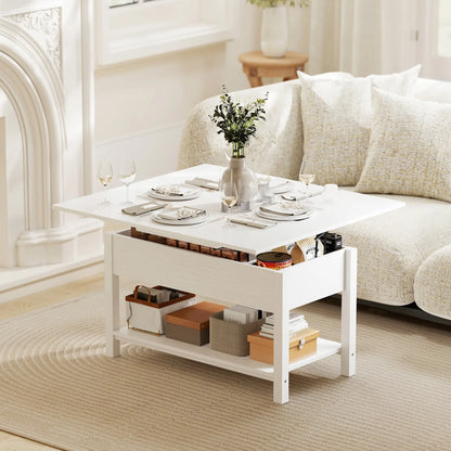 Lift Top Coffee Table, with Storage, White Coffee Tables at Gallery Canada