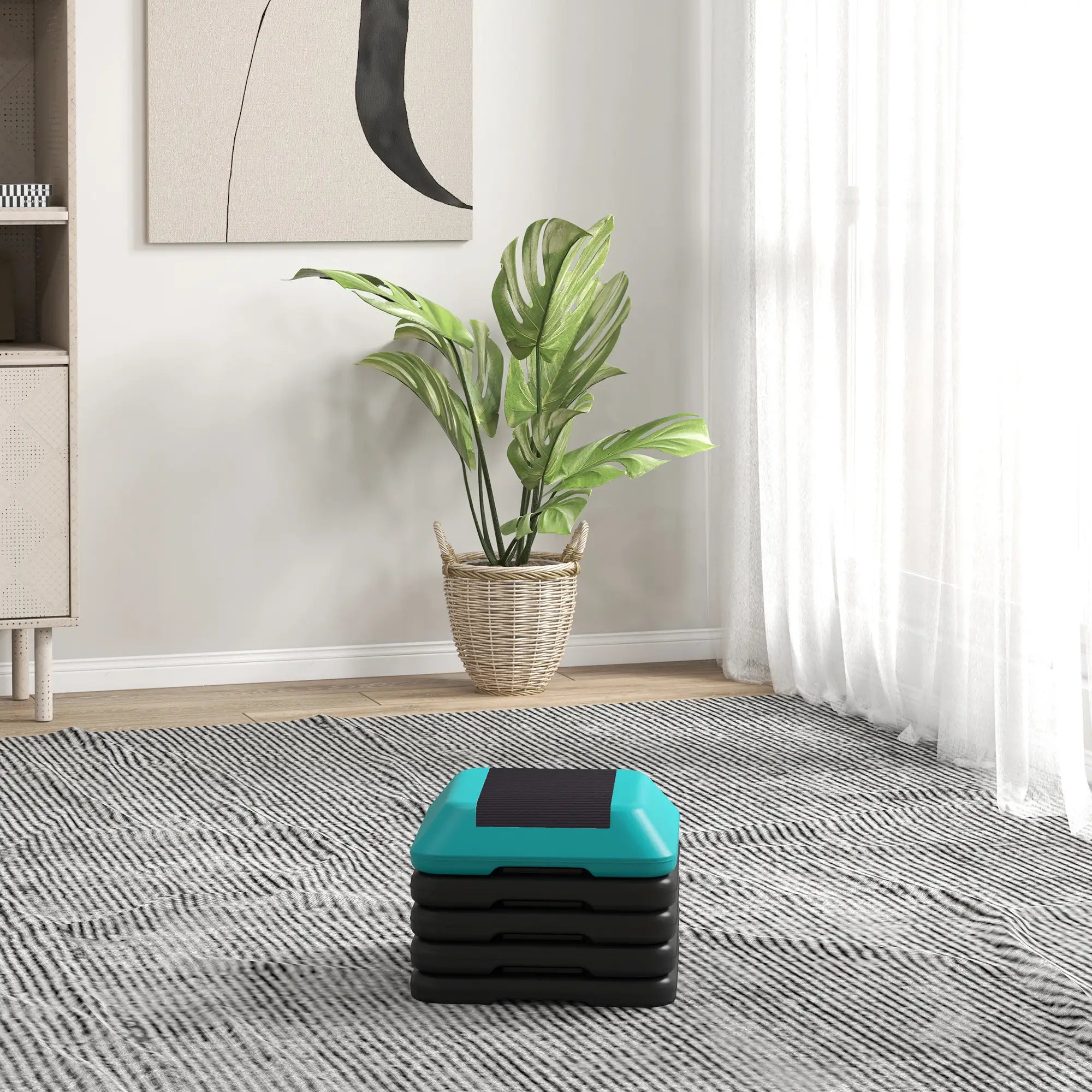 5-Level Adjustable Stepper, Aerobic Step Platform, 4