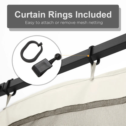 Replacement Mosquito Netting, 10' x 10', Black, White Gazebos at Gallery Canada