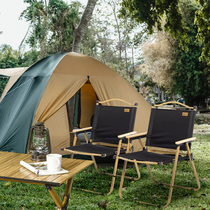 Set Of 2 Folding Camping Chairs Portable, Black Picnic Tables & Camping Chairs at Gallery Canada