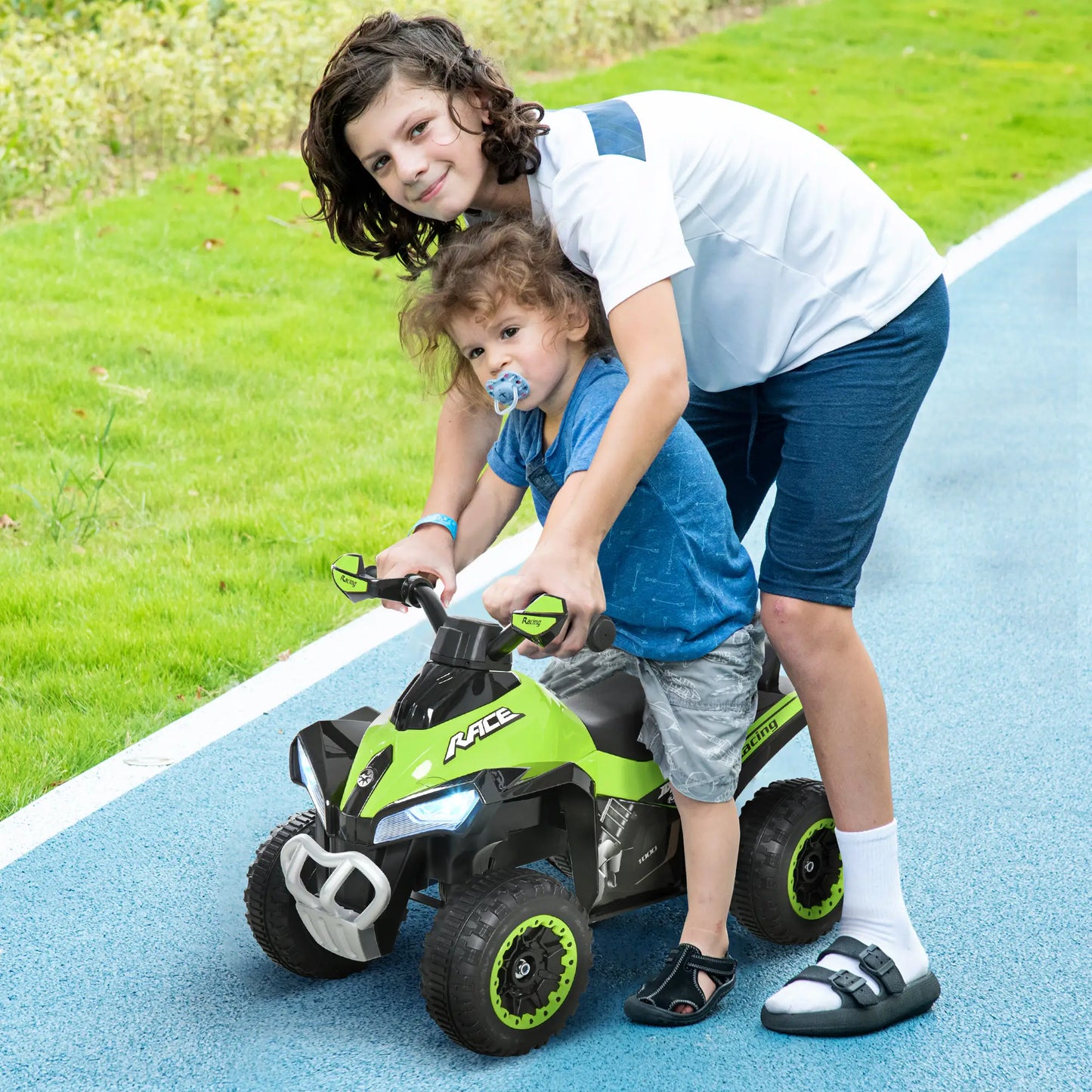 Kids Ride on Car, 4 Wheels, Music, for 18-36 M, Green Push Cars for Toddlers at Gallery Canada