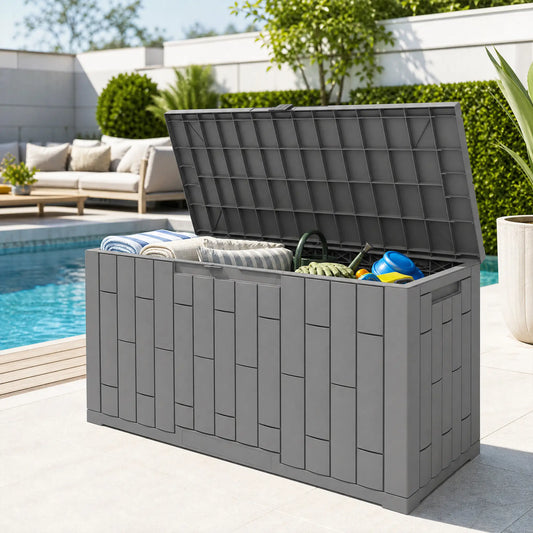 60 Gallon Resin Deck Box, Lockable Outdoor Storage Box Deck Box & Outdoor Storage Options at Gallery Canada