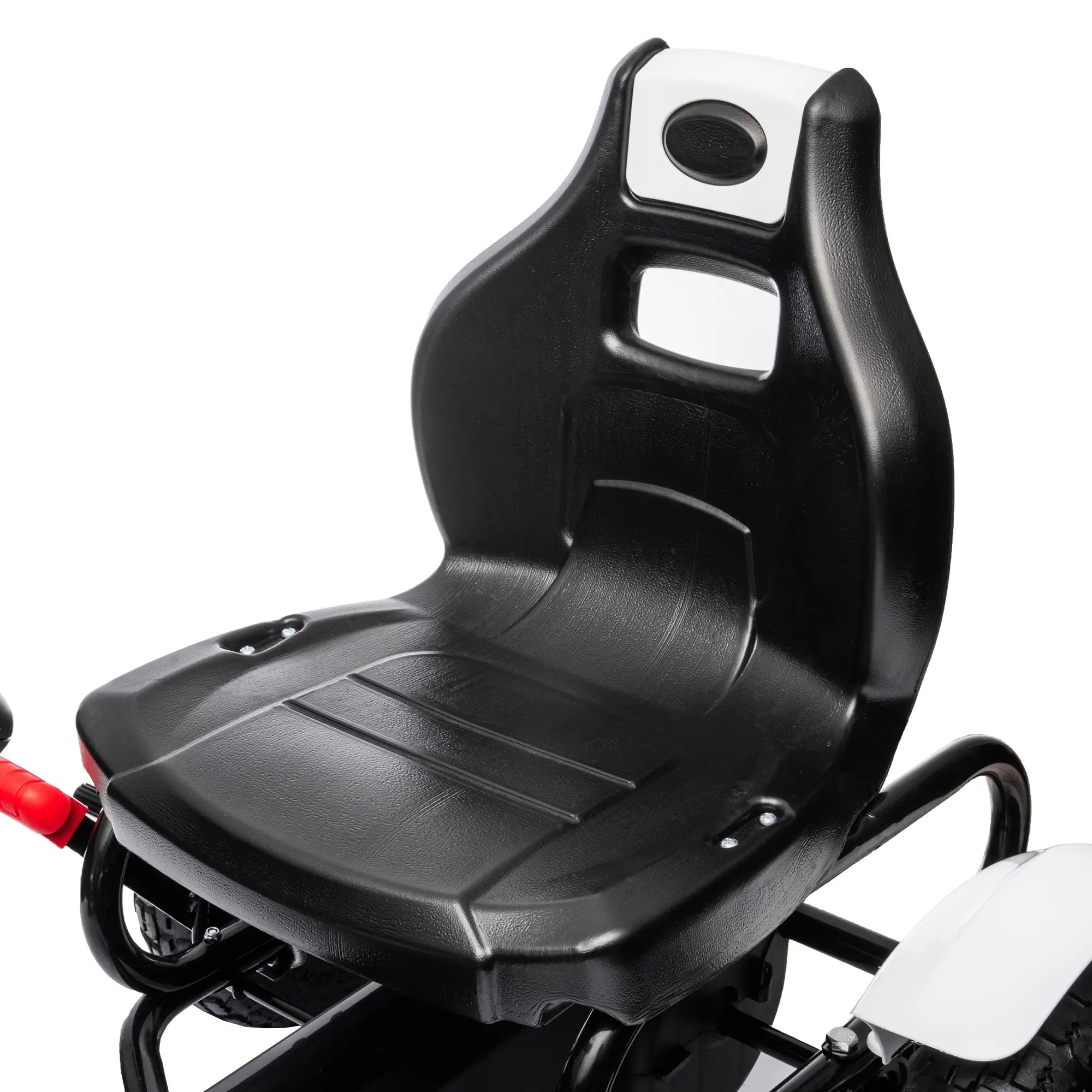 Kids Pedal Go Kart, Adjustable Bucket, Handbrake, 4 Rubber Wheels, White Pedal Go Karts for Kids at Gallery Canada