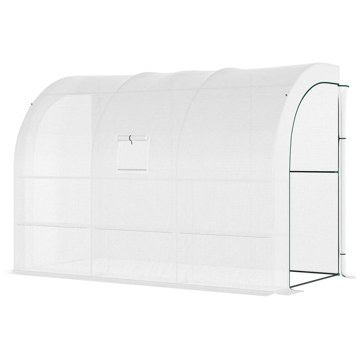 Walk-In Greenhouse, 10' x 5' x 7', PE Cover, Windows, Shelves, White Walk In Greenhouses at Gallery Canada