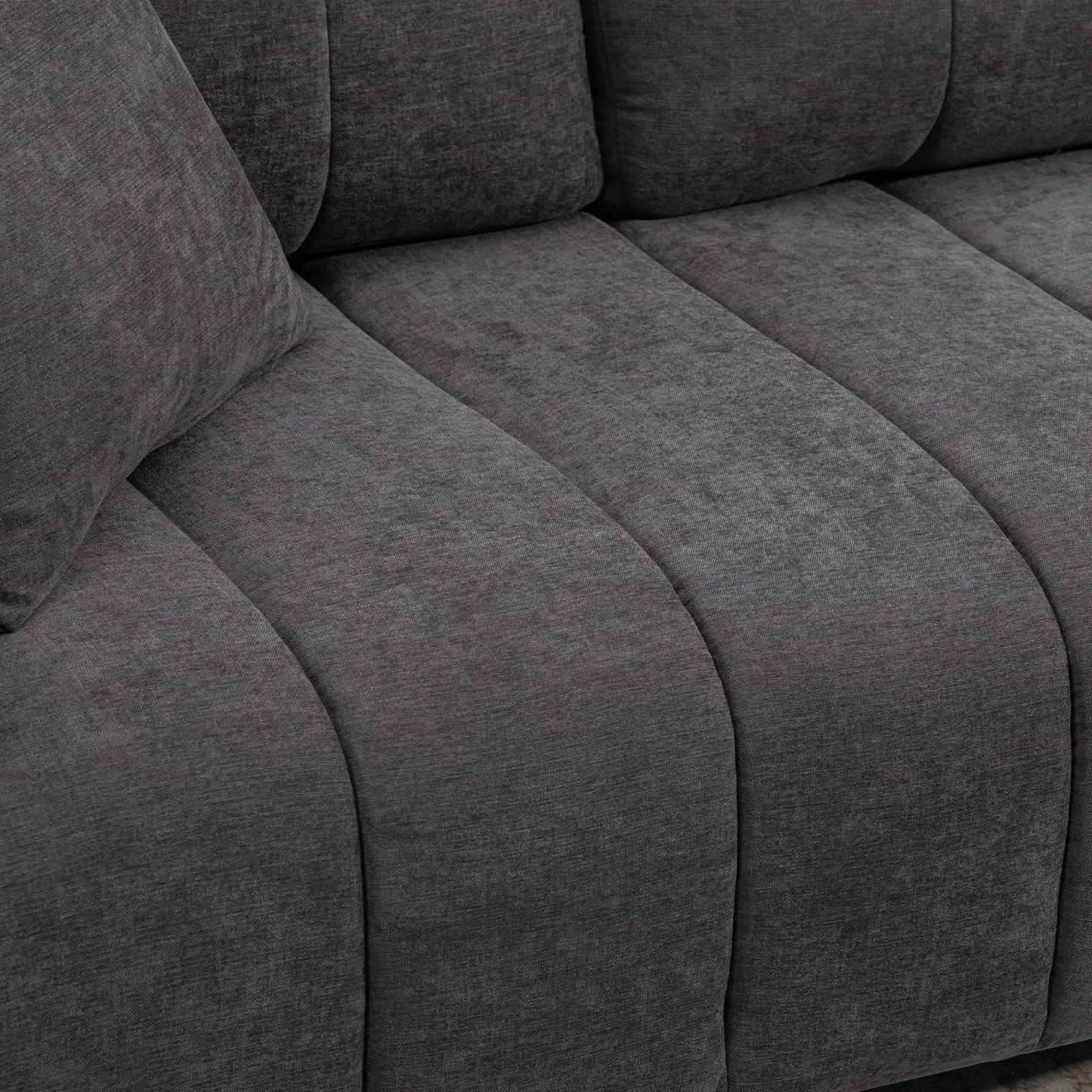 L-Shaped 3-Seater Sectional Sofa With Chaise, Spring Cushion, Grey L Shaped Couchs at Gallery Canada
