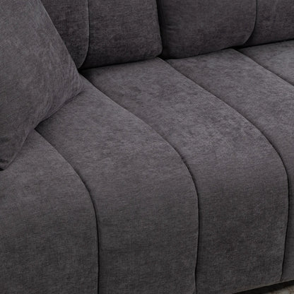 L-Shaped 3-Seater Sectional Sofa With Chaise, Spring Cushion, Grey L Shaped Couchs at Gallery Canada