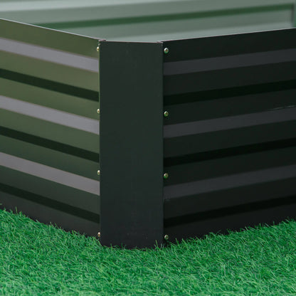 95" x 36" x 12" Galvanized Raised Garden Bed, Metal Planter Box for Flowers, Herbs, Succulents, Grey Galvanized Planter Boxes at Gallery Canada