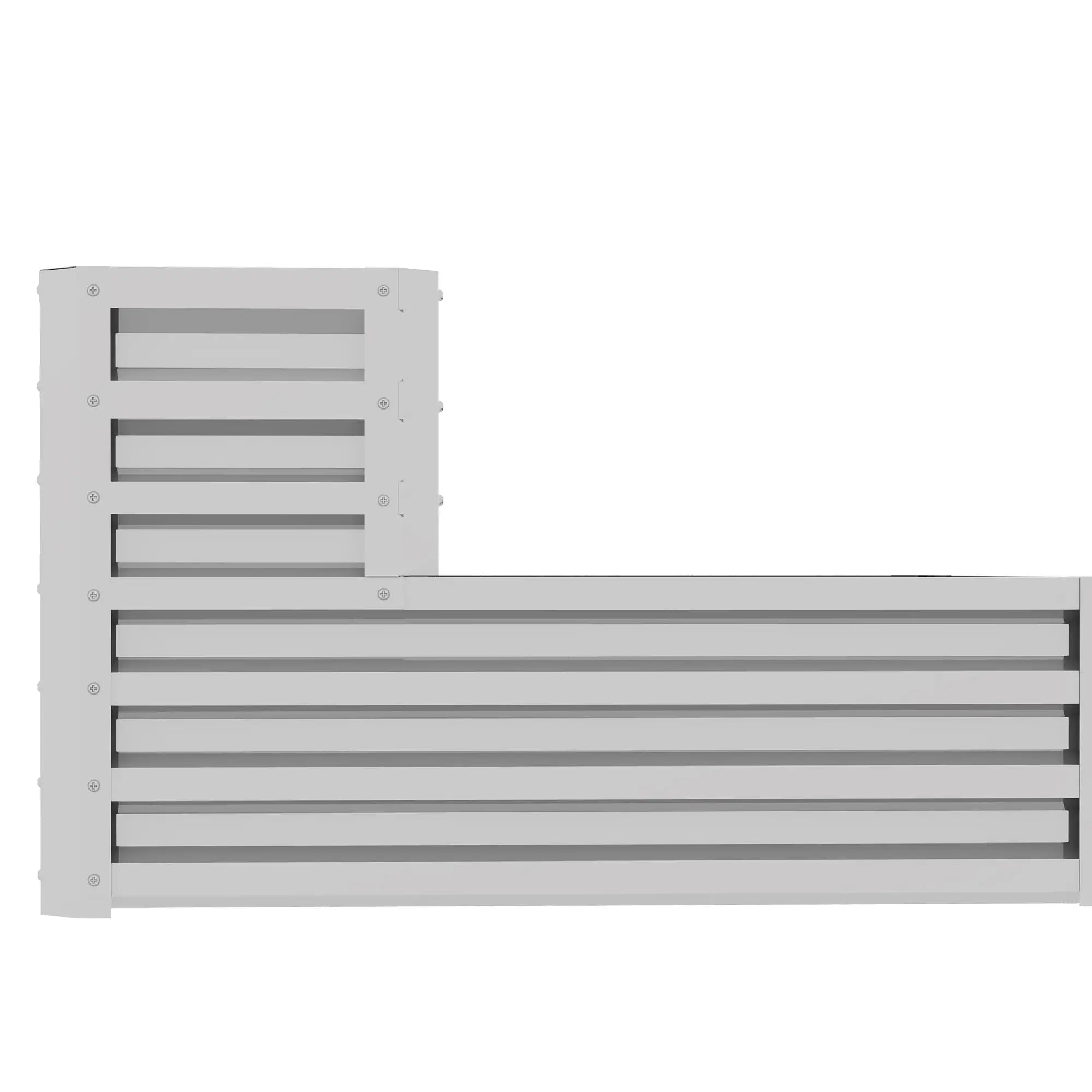 2 Tier Galvanized Raised Garden Bed, Steel Planter Box, 47